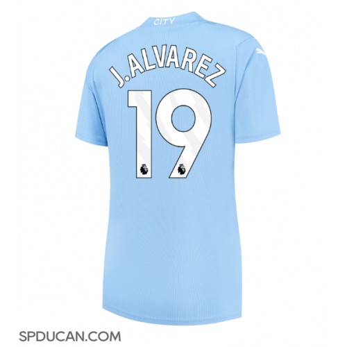 Zenski Nogometni Dres Manchester City Julian Alvarez #19 Domaci 2023-24 Kratak Rukav
